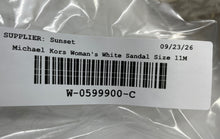 Load image into Gallery viewer, Michael Kors Womens White Monogram Adjustable Strap Flat Thong Sandals Size 11 M
