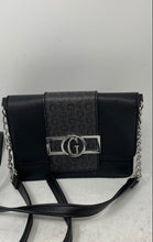 Load image into Gallery viewer, Guess Womens Black Faux Leather Magnetic Small Rectangle Crossbody Bag
