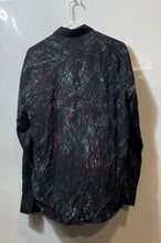 Load image into Gallery viewer, Guess Mens Black Abstract Print Long Sleeve Collared Button-Up Shirt Size M
