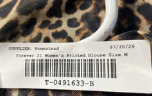 Load image into Gallery viewer, Forever 21 Womens Brown Leopard Print Long Sleeve Bodysuit Blouse Top Size M
