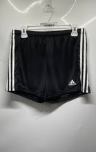 Load image into Gallery viewer, Adidas Womens Black 3-Stripes Elastic Waist Pull-On Athletic Shorts Size M
