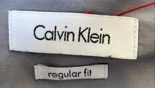 Load image into Gallery viewer, Calvin Klein Mens Gray Regular Fit Long Sleeve Collared Dress Shirt Size 16
