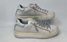 Load image into Gallery viewer, P448 Womens Thea White Leather Lace-Up Low Top Sneakers Shoes Size EUR 40

