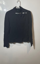 Load image into Gallery viewer, Zara Womens Black Long Sleeve Cut Out Mock Neck Regular Fit Blouse Top Size M
