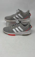 Load image into Gallery viewer, Adidas Kids Racer TR 2.0 FX7282 Gray White Pink Hook &amp; Loop Sneaker Shoes Size 3
