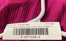 Load image into Gallery viewer, DKNY Womens Berry Sleeveless Tie Neck Pleated Knee-Length Shift Dress Size 2
