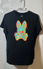 Load image into Gallery viewer, Psycho Bunny Womens Black Multicolor Short Sleeve Pullover T-Shirt Size 3
