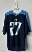 Load image into Gallery viewer, Vtg Logo Athletic Mens Blue Tennessee Titans Eddie George #27 NFL Jersey Size XL
