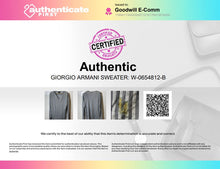 Load image into Gallery viewer, Authentic Giorgio Armani Womens Gray Striped Pullover Sweater Size EU 56 Stained
