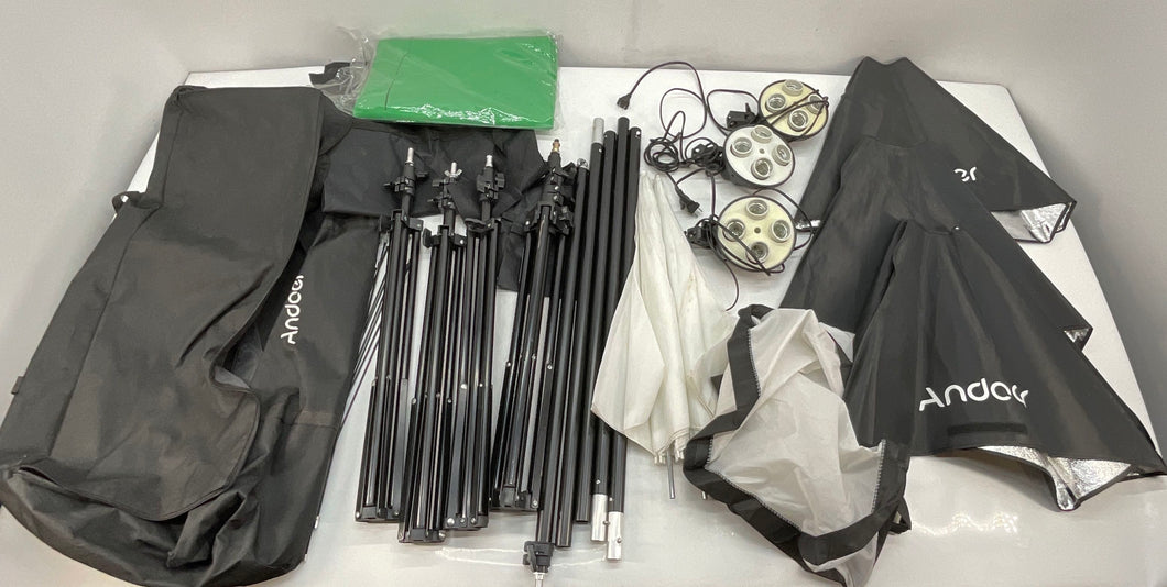 Andoer Studio Photography Softbox Photo Set In Carrying Case Not Tested