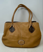 Load image into Gallery viewer, Giani Bernini Womens Brown Leather Woven Center Triple Compartment Shoulder Bag
