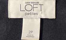Load image into Gallery viewer, Ann Taylor Loft Womens Black White Floral Short Sleeve Shift Dress Size 2P

