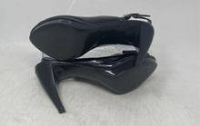 Load image into Gallery viewer, Gianni Bini Womens Black Leather Peep Toe Platform Slingback Sandals Size 7M
