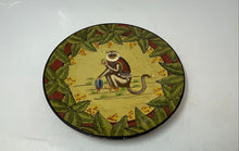Load image into Gallery viewer, Multicolor Colonial Monkey Print Ceramic Round Shape Decorative Plate
