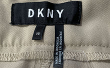 Load image into Gallery viewer, DKNY Womens Beige Flat Front Pockets Straight Leg Cargo Pants Size 14
