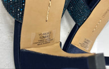 Load image into Gallery viewer, Vince Camuto Womens Aslee Blue Square Toe Slip-On Kitten Slide Sandals Size 10M

