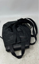 Load image into Gallery viewer, Rolim Womens Black Leather Outer Pockets Adjustable Shoulder Strap Backpack
