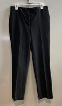 Load image into Gallery viewer, Karl Lagerfeld Womens Black Pinstripe Flat Front Straight Leg Dress Pants Size 6

