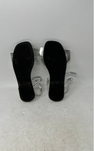 Load image into Gallery viewer, Zara Girls Silver-Tone Bow Open Toe Ankle Strap Sandals Size EUR 35
