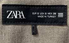Load image into Gallery viewer, Zara Womens Brown Pleated Front Two Welt Pockets Trousers Pants Size Small

