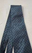 Load image into Gallery viewer, Alezzandra Mens Blue Printed Adjustable Keeper Loop Formal Pointed Tie
