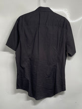 Load image into Gallery viewer, Perry Ellis Mens Dark Gray Cotton Short Sleeve Slim Fit Button-Up Shirt Size L
