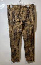 Load image into Gallery viewer, Lauren Ralph Lauren Womens Brown Animal Print Flat Front Ankle Pants Size 8
