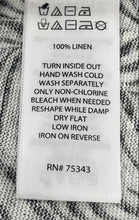 Load image into Gallery viewer, Tahari Womens Black White Palm Leaf Linen Tropical Blouse Top Size Large
