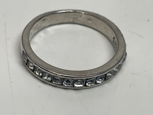 Load image into Gallery viewer, Women Silver Tone With Stones Ring Size 8.25 Weight 2.9g (NCL)
