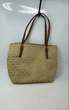 Load image into Gallery viewer, Michael Kors Womens Jet Set Beige Brown Signature Print Double Handle Tote Bag
