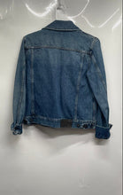Load image into Gallery viewer, DKNY Womens Blue Cotton Long Sleeve Button Front Chest Pockets Jacket Size S
