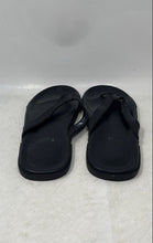 Load image into Gallery viewer, UGG Mens Bennison II 1132739 Black Leather Slip-On Flip Flop Sandals Size 12
