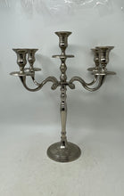 Load image into Gallery viewer, Vintage Silver-Tone Victorian Collectible 5 Candelabra Candle Holder
