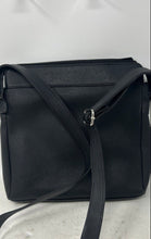 Load image into Gallery viewer, Nine West Womens Black Beige Leather Adjustable Strap Zip Top Crossbody Bag
