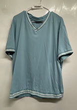 Load image into Gallery viewer, Alfani Mens Blue Stretch Short Sleeve V-Neck Knitted Pullover T-Shirt Size XXXL

