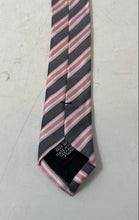 Load image into Gallery viewer, Hugo Boss Mens Multicolor Striped Silk Keeper Loop Pointed Tie One Size
