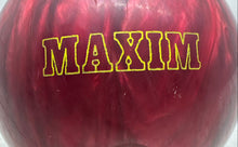 Load image into Gallery viewer, Ebonite Maxim Red Swirl Pattern Drilled Mid Performance Ten-Pin Bowling Ball
