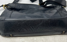 Load image into Gallery viewer, Fossil Womens Black Leather Inner Pockets Adjustable Strap Crossbody Bag
