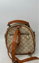 Load image into Gallery viewer, Michael Kors Womens Brown Monogram Print Leather Convertible Top Handle Backpack

