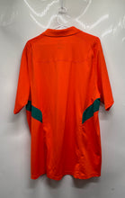 Load image into Gallery viewer, Reebok Mens PlayDry Orange NFL Miami Dolphins Short Sleeve Polo Shirt Size XL
