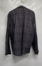 Load image into Gallery viewer, Calvin Klein Mens Brown Plaid Print Cotton Long Sleeve Button-Up Shirt Size XL
