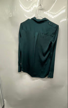 Load image into Gallery viewer, Banana Republic Womens Green Pockets Long Sleeve Blouse Top Size XS

