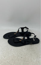Load image into Gallery viewer, Coach Womens Piccadilly Black T-Strap Buckle Flat Thong Sandals Size 5B

