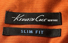 Load image into Gallery viewer, Kenneth Cole New York Mens Rust Slim Fit Long Sleeve Dress Shirt Size 16.5 34/35
