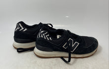 Load image into Gallery viewer, New Balance Unisex 574 Black Lace-Up Running Shoes Size W7.5 M6 No Insole

