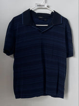 Load image into Gallery viewer, Boss Mens Black Blue Striped Mercerised Short Sleeve Polo Shirt Size XL
