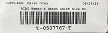 Load image into Gallery viewer, BCBGMAXAZRIA Womens Brown Short Sleeve Round Neck Blouse Top Size XS
