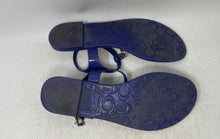 Load image into Gallery viewer, Coach Womens Piccadilly A6307 Blue Jelly Flat Thong Sandals Size US 8B EU 39

