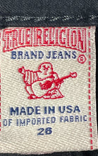 Load image into Gallery viewer, True Religion Womens Black Regular Fit Krista Skinny Leg Cargo Jeans Size 26
