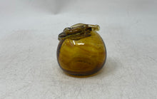 Load image into Gallery viewer, Home Decorative Amber Engraved Glass Fruit Shaped Collectible Paperweight
